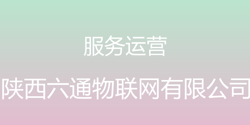 服务运营 - 陕西六通物联网有限公司